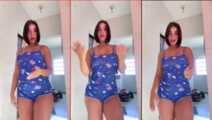 Hermosa morena de la región costera de Santos bailando con su gran culo