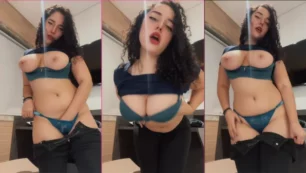 Jasmine Leal se burla con las bragas metidas y los pechos expuestos