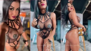 Cah Inácio mostrando sensuales bragas negras en vídeo casero