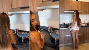 Dribrazil es captada cocinando para su pareja en un vídeo casero que empezó a circular en internet