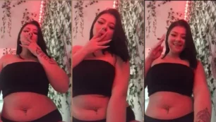 Gabriella Manhaez consumiendo cannabis y mostrando sensualidad en línea