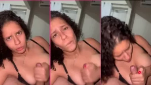 Mariele Sampaio siendo atrevida y haciendo una mamada en vídeo casero