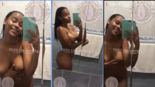 Nayelin Medina en la ducha sin ropa con su cuerpo ardiente