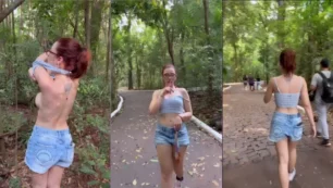 Profesora de inglés publicó en Internet un video donde aparece sin ropa en el Parque Ibirapuera