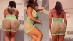 Sarada Camila Kiss causa polémica con vestido transparente sin bragas