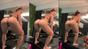 Vídeo casero de Larissa Sumpani bailando en bragas ajustadas y moviendo el trasero