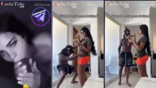 Video viral de Junior Feliz y Liss Cabral (Piel Canela) siendo compartido en redes sociales