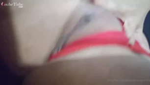 Acariciando la hermosa vulva la atractiva morena